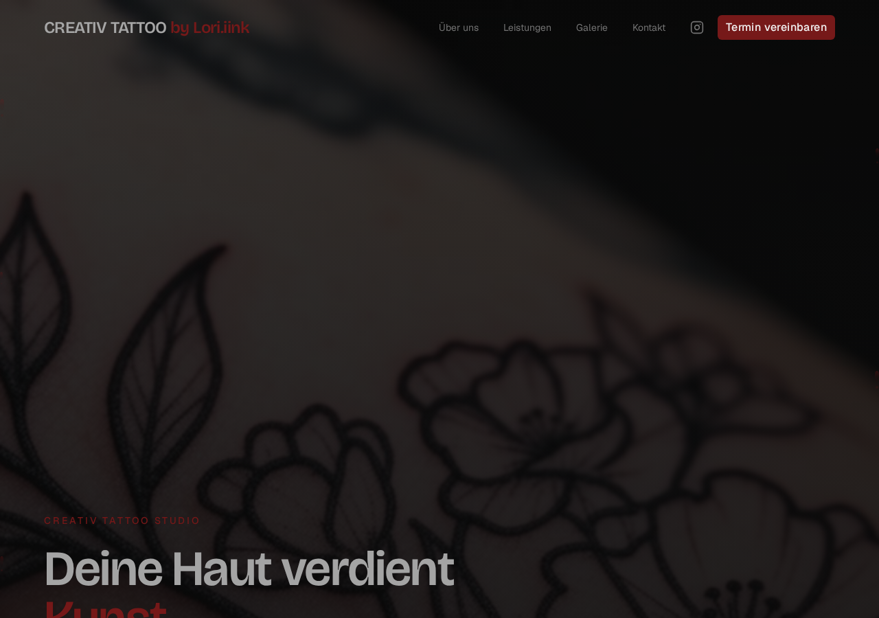Startseite des Creativ Tattoo Studios
